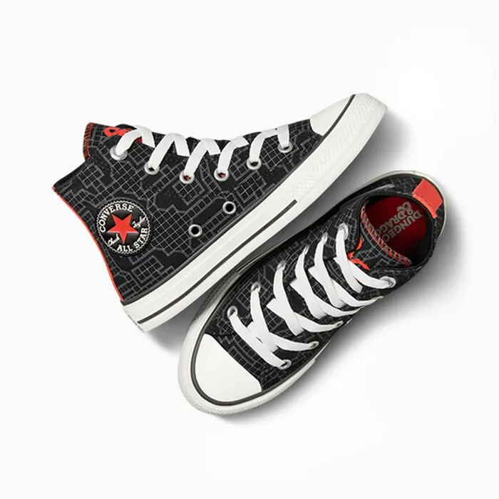 Converse High Top Converse X Dungeons and Dragons Chuck Taylor All Star Blackwhitered 8211 Kids