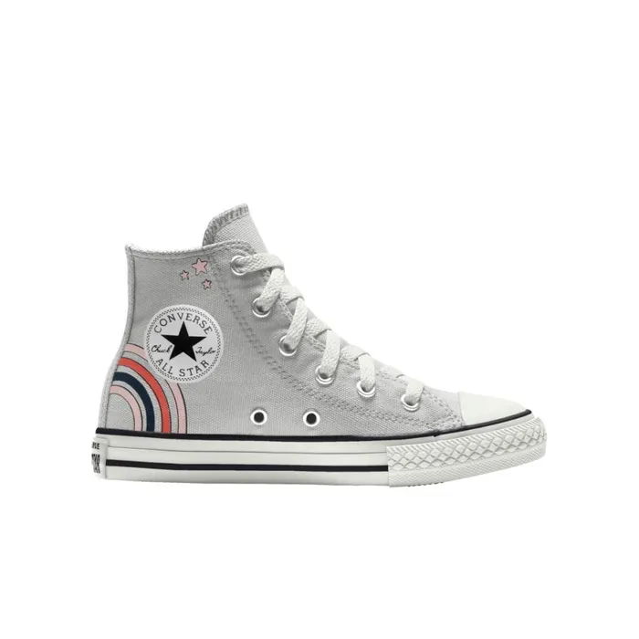 Converse High Top Custom Chuck Taylor All Star By You Grey Rainbow 8211 Kids