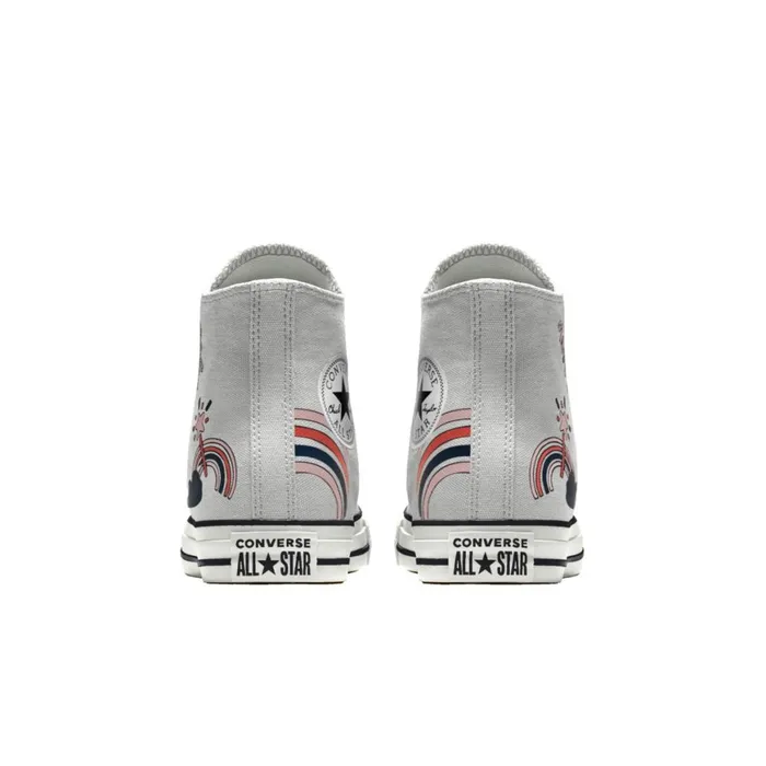 Converse High Top Custom Chuck Taylor All Star By You Grey Rainbow 8211 Kids