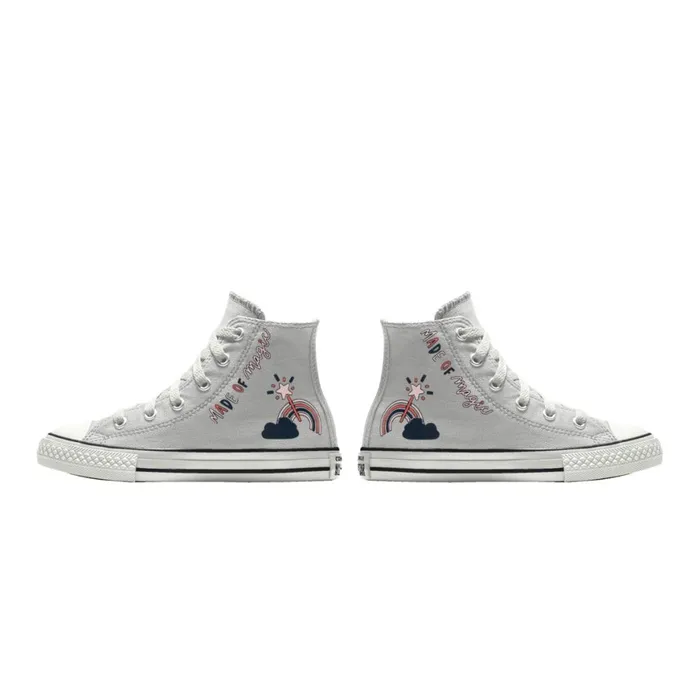 Converse High Top Custom Chuck Taylor All Star By You Grey Rainbow 8211 Kids