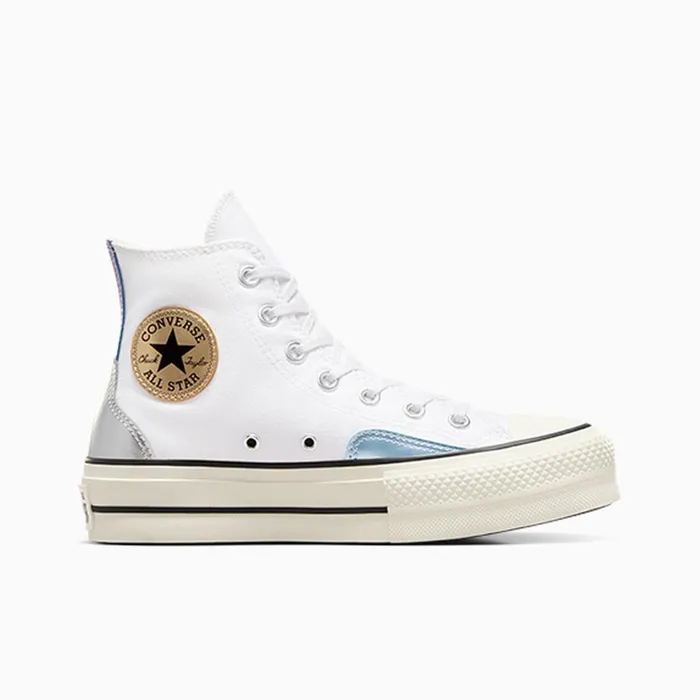 Converse Lift Platforms Converse All Star Lift Platform Chrome Whitesilvergold 8211 Women Converse Lift Platforms Converse All Star Lift Platform Chrome Whitesilvergold 8211 Women