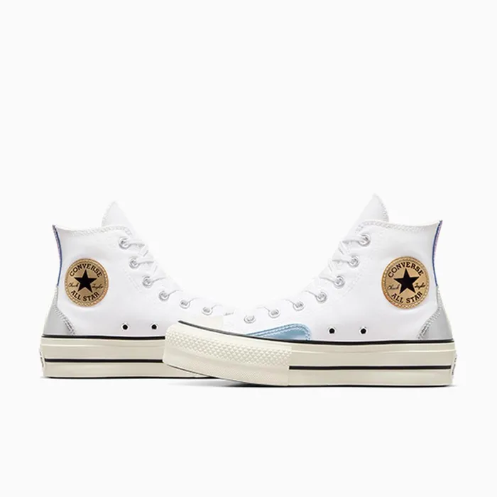 Converse Lift Platforms Converse All Star Lift Platform Chrome Whitesilvergold 8211 Women