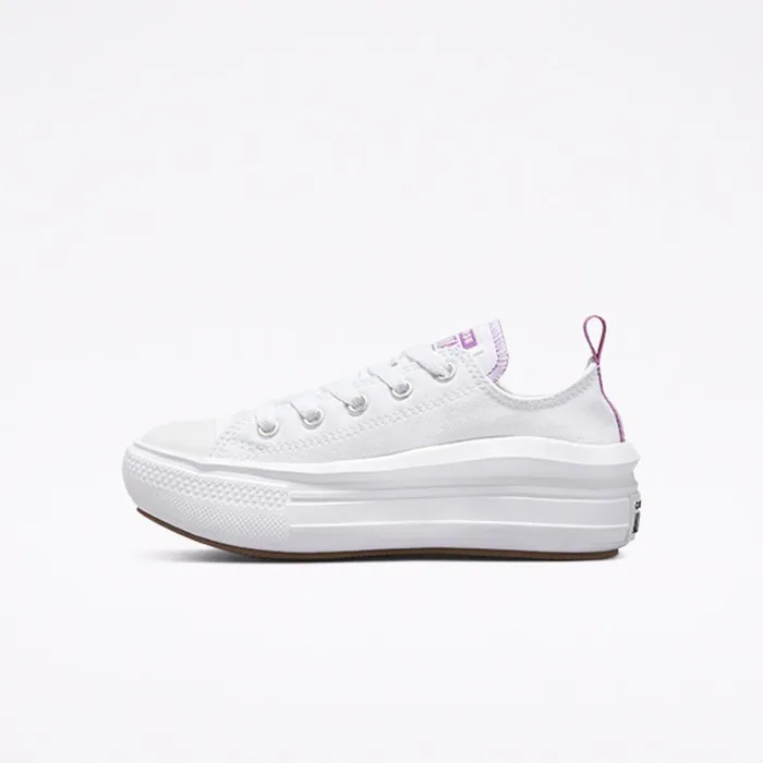 Converse Low Top Chuck Taylor All Star Move Platform Whitepixel Purplewhite 8211 Kids