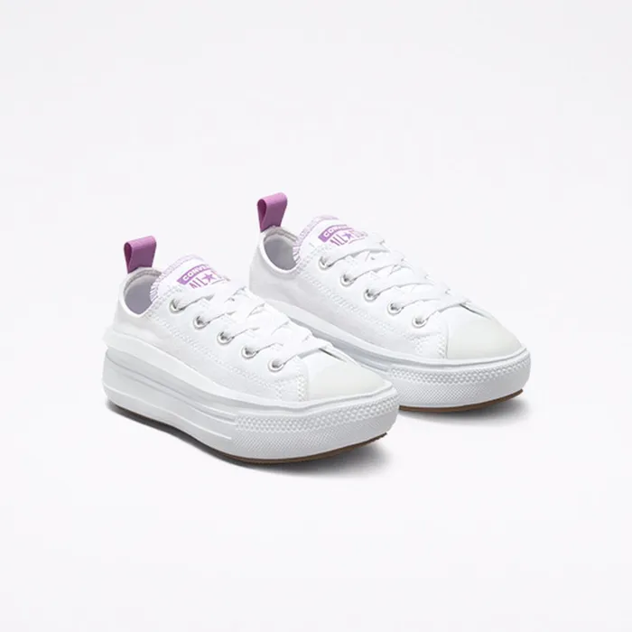 Converse Low Top Chuck Taylor All Star Move Platform Whitepixel Purplewhite 8211 Kids