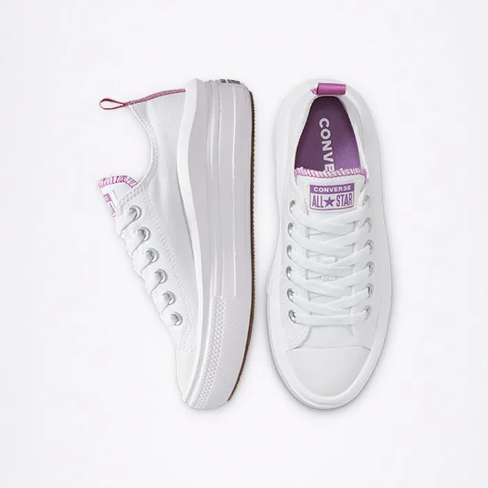 Converse Low Top Chuck Taylor All Star Move Whitepixel Purplewhite 8211 Kids