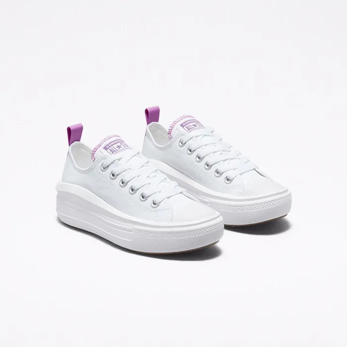 Converse Low Top Chuck Taylor All Star Move Whitepixel Purplewhite 8211 Kids