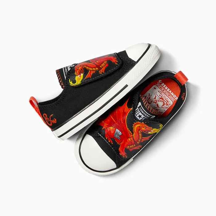 Converse Low Top Converse X Dungeons and Dragons Chuck Taylor All Star One Strap Blackredwhite 8211 Kids