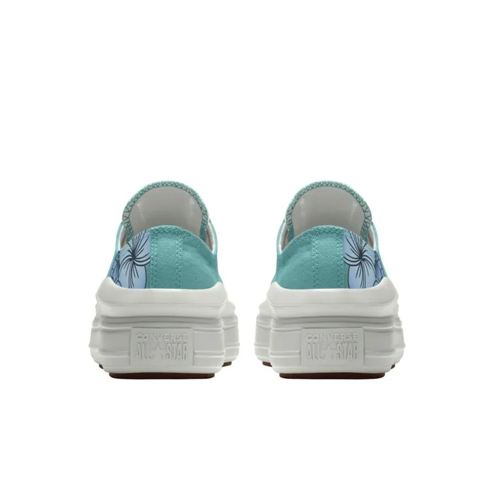 Converse Low Top Custom Chuck Taylor All Star Move Platform By You Cyan Slushy 8211 Women