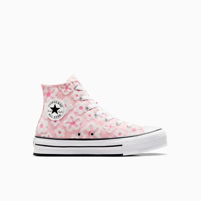 Converse Matching Sets Chuck Taylor All Star Lift Platform Flower Embroidery Donut Glazeoops Pinkwhite 8211 Kids