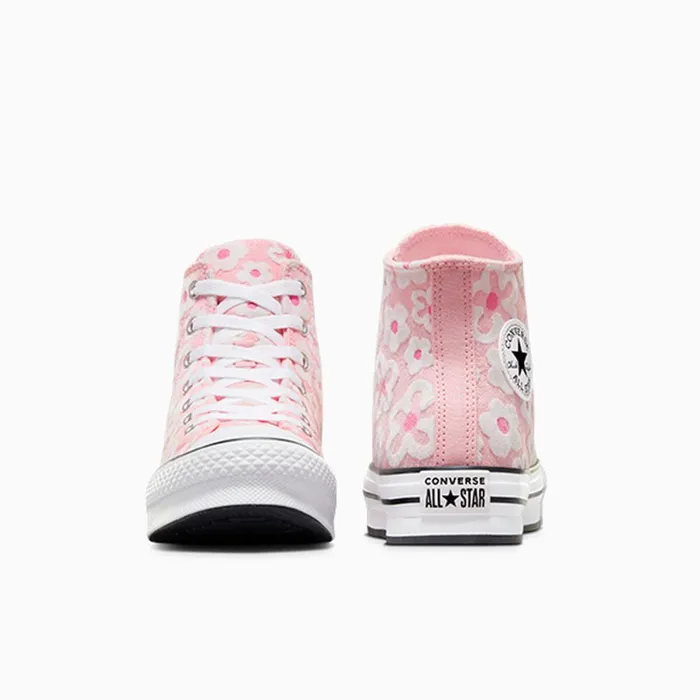 Converse Matching Sets Chuck Taylor All Star Lift Platform Flower Embroidery Donut Glazeoops Pinkwhite 8211 Kids