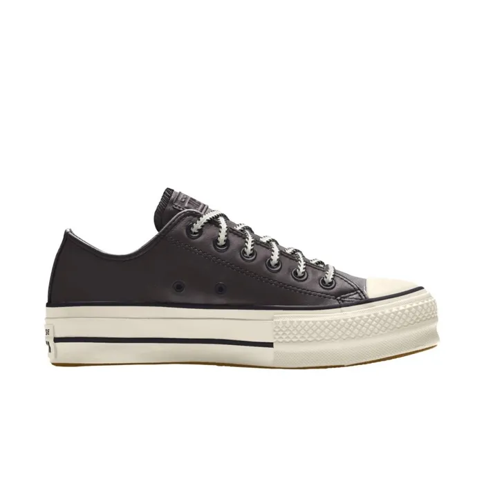 Converse Platforms Custom Chuck Taylor All Star Lift Platform Leather By You Black 8211 MenWomen Converse Platforms Custom Chuck Taylor All Star Lift Platform Leather By You Black 8211 MenWomen