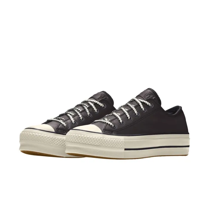 Converse Platforms Custom Chuck Taylor All Star Lift Platform Leather By You Black 8211 MenWomen