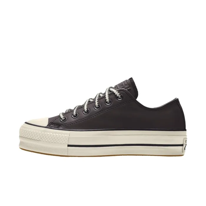 Converse Platforms Custom Chuck Taylor All Star Lift Platform Leather By You Black 8211 MenWomen