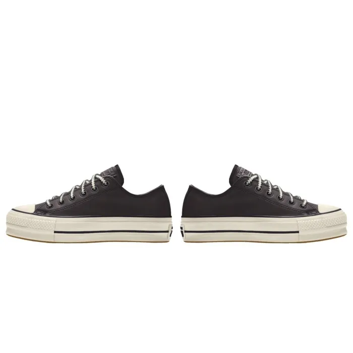 Converse Platforms Custom Chuck Taylor All Star Lift Platform Leather By You Black 8211 MenWomen