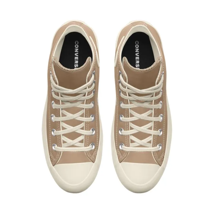 Converse Platforms Custom Chuck Taylor All Star Lugged Platform Leather By You Champagne Tan 8211 Women