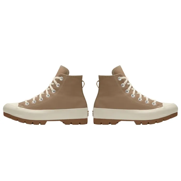 Converse Platforms Custom Chuck Taylor All Star Lugged Platform Leather By You Champagne Tan 8211 Women