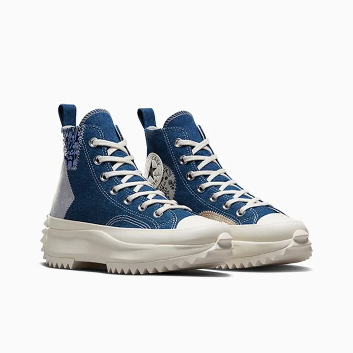 Converse Run Star Run Star Hike Platform Denim Patchwork Blueblueegret 8211 Women