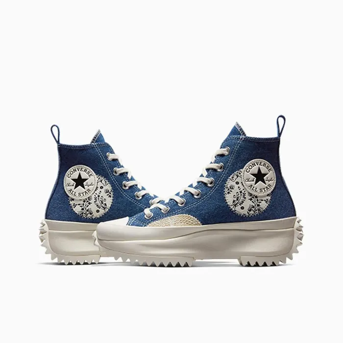 Converse Run Star Run Star Hike Platform Denim Patchwork Blueblueegret 8211 Women