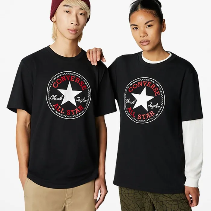 Converse Tops and Shirts Converse GoTo All Star Patch StandardFit TShirt Converse Black 8211 MenWomen Converse Tops and Shirts Converse GoTo All Star Patch StandardFit TShirt Converse Black 8211 MenWomen