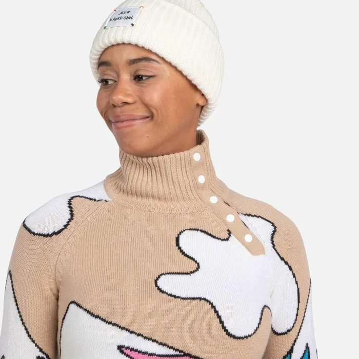 Damen Sweatshirts Und Pullover Rossignol Damenpullover JCC Mountain Beigemountain