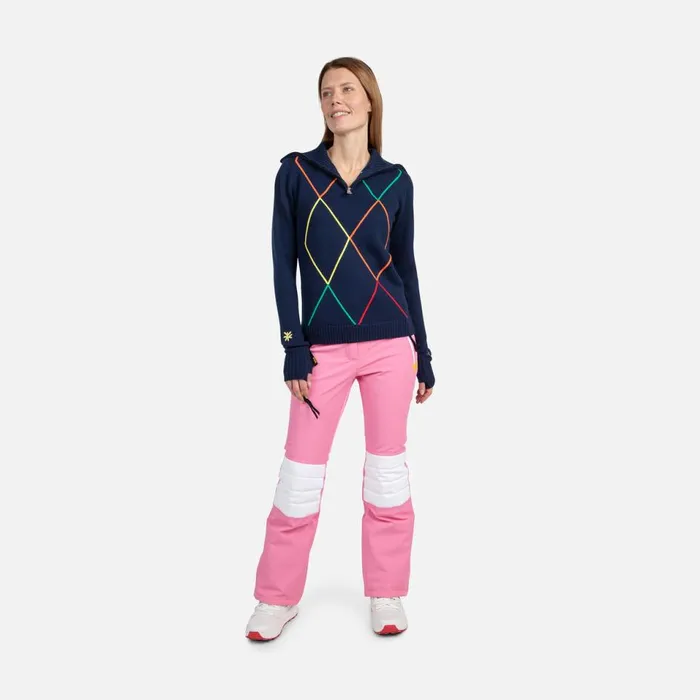 Damen Sweatshirts Und Pullover Rossignol Damenpullover Mit Halblangem Reiverschluss JCC Cosmicblue