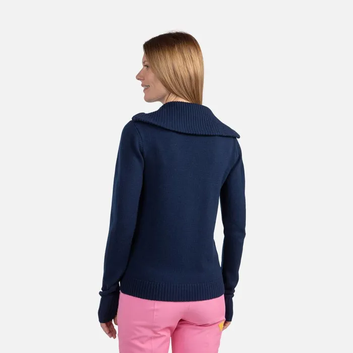 Damen Sweatshirts Und Pullover Rossignol Damenpullover Mit Halblangem Reiverschluss JCC Cosmicblue