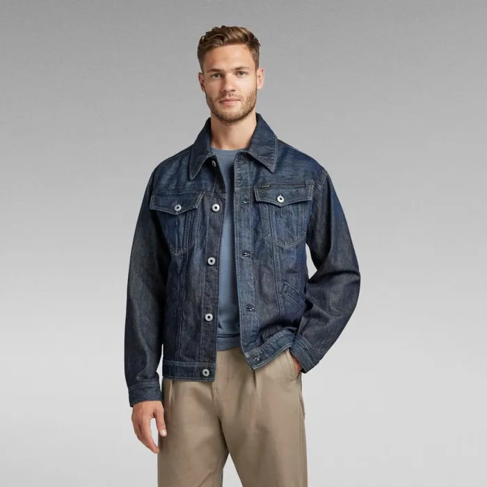 Denim Jackets MenWomen GStar RAW Unisex Flight Combat Jacket Worn In Ocean Reef