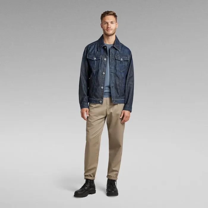 Denim Jackets MenWomen GStar RAW Unisex Flight Combat Jacket Worn In Ocean Reef