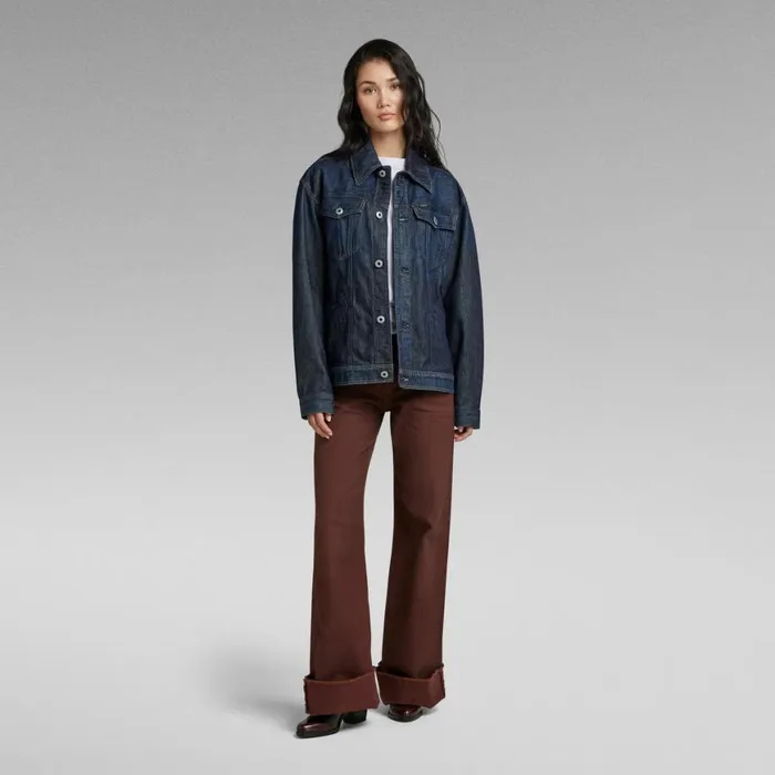 Denim Jackets MenWomen GStar RAW Unisex Flight Combat Jacket Worn In Ocean Reef