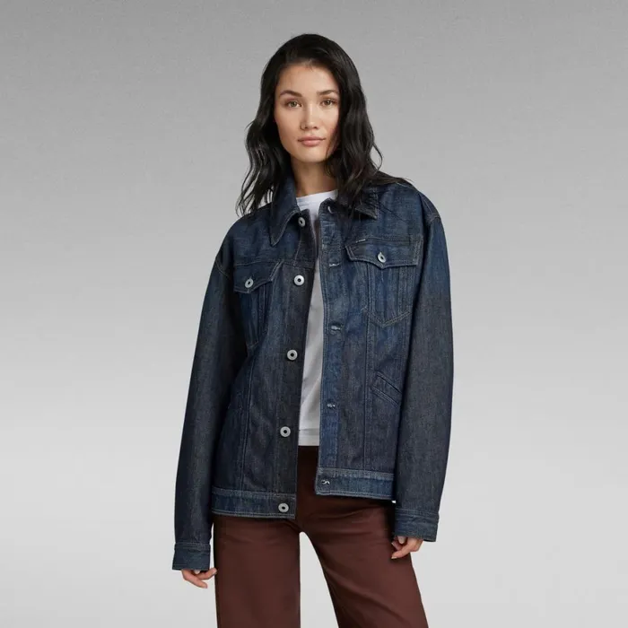 Denim Jackets MenWomen GStar RAW Unisex Flight Combat Jacket Worn In Ocean Reef
