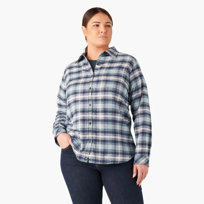 Dickies Button Up Women039s Plus Long Sleeve Plaid Flannel Shirt Clear BlueNavy Ombre Plaid Clear Bluenavy Ombre Plaid c1f 8211 Women Dickies Button Up Women039s Plus Long Sleeve Plaid Flannel Shirt Clear BlueNavy Ombre Plaid Clear Bluenavy Ombre Plaid c1f 8211 Women