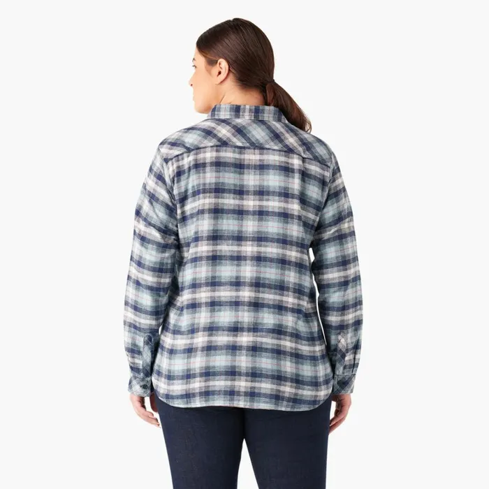 Dickies Button Up Women039s Plus Long Sleeve Plaid Flannel Shirt Clear BlueNavy Ombre Plaid Clear Bluenavy Ombre Plaid c1f 8211 Women Dickies Button Up Women039s Plus Long Sleeve Plaid Flannel Shirt Clear BlueNavy Ombre Plaid Clear Bluenavy Ombre Plaid c1f 8211 Women