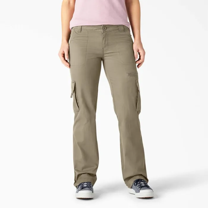 Dickies Cargo Women039s Relaxed Fit Straight Leg Cargo Pants Rinsed Desert Sand Rinsed Desert Sand rds 8211 Women