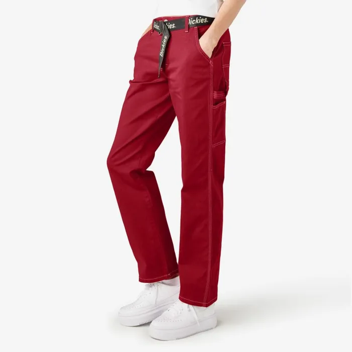 Dickies Carpenter Women039s Relaxed Fit Carpenter Pants English Red English Red er 8211 Women