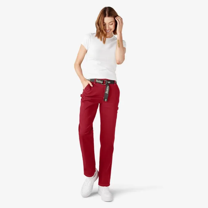 Dickies Carpenter Women039s Relaxed Fit Carpenter Pants English Red English Red er 8211 Women