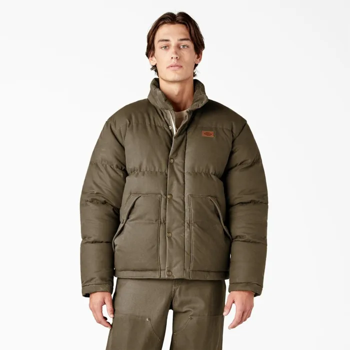 Dickies Coats and Jackets Lucas Fully Waxed Puffer Jacket Acorn Acorn ac2 8211 Men