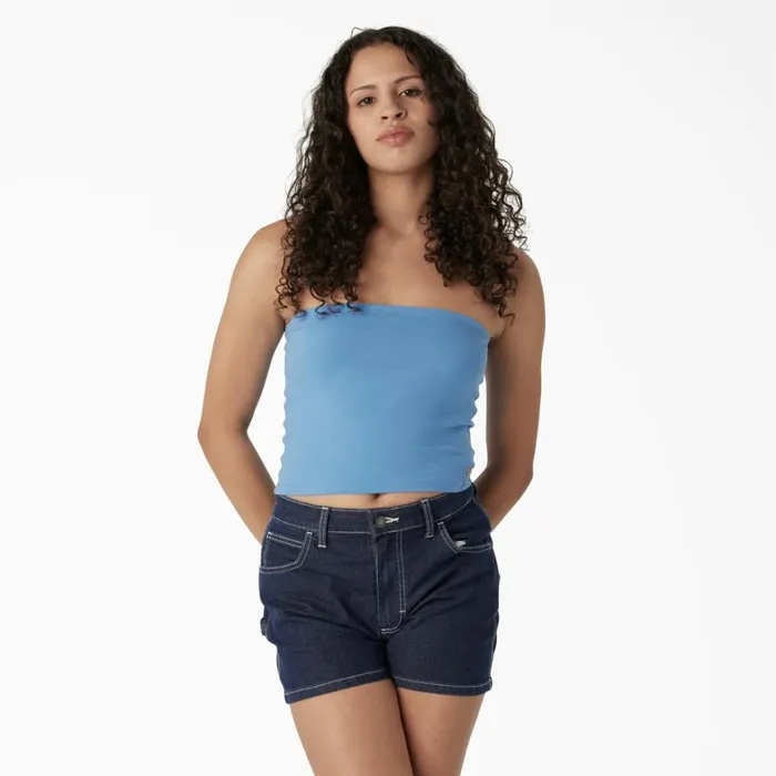 Dickies Cropped Tops Women039s Knit Tube Top Azure Blue Azure Blue ab2 8211 Women Dickies Cropped Tops Women039s Knit Tube Top Azure Blue Azure Blue ab2 8211 Women