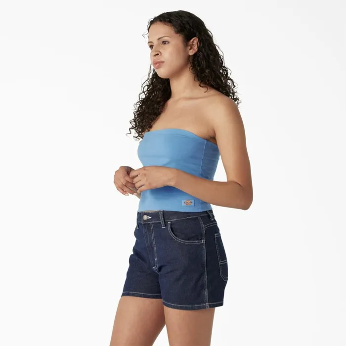 Dickies Cropped Tops Women039s Knit Tube Top Azure Blue Azure Blue ab2 8211 Women Dickies Cropped Tops Women039s Knit Tube Top Azure Blue Azure Blue ab2 8211 Women