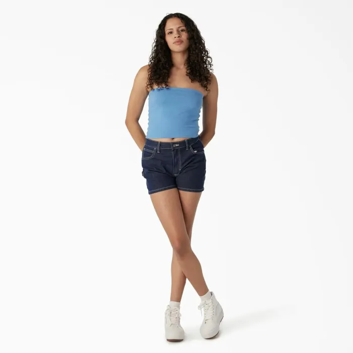 Dickies Cropped Tops Women039s Knit Tube Top Azure Blue Azure Blue ab2 8211 Women Dickies Cropped Tops Women039s Knit Tube Top Azure Blue Azure Blue ab2 8211 Women