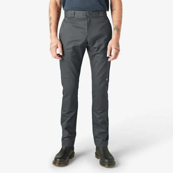 Dickies Double Knee Skinny Fit Double Knee Work Pants Charcoal Gray Charcoal Gray ch 8211 Men
