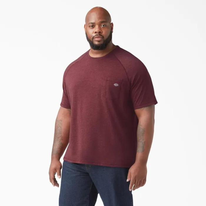 Dickies Hi Vis Cooling Short Sleeve Pocket TShirt Burgundy Heather Burgundy Heather byh 8211 Men Dickies Hi Vis Cooling Short Sleeve Pocket TShirt Burgundy Heather Burgundy Heather byh 8211 Men