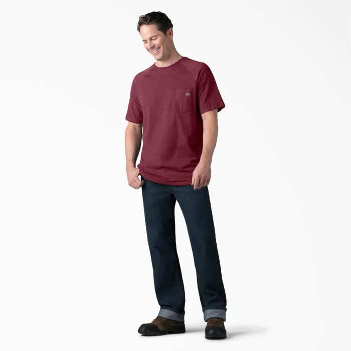 Dickies Hi Vis Cooling Short Sleeve Pocket TShirt Burgundy Heather Burgundy Heather byh 8211 Men Dickies Hi Vis Cooling Short Sleeve Pocket TShirt Burgundy Heather Burgundy Heather byh 8211 Men