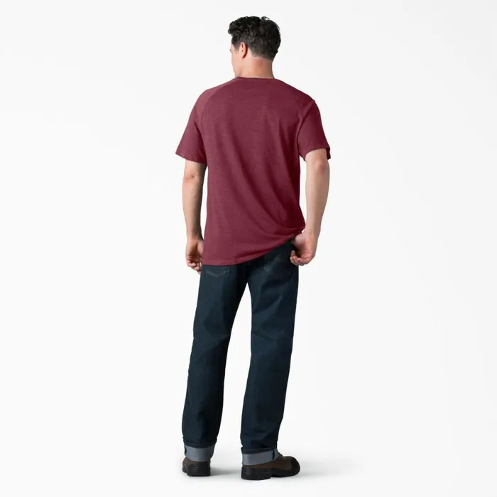 Dickies Hi Vis Cooling Short Sleeve Pocket TShirt Burgundy Heather Burgundy Heather byh 8211 Men Dickies Hi Vis Cooling Short Sleeve Pocket TShirt Burgundy Heather Burgundy Heather byh 8211 Men