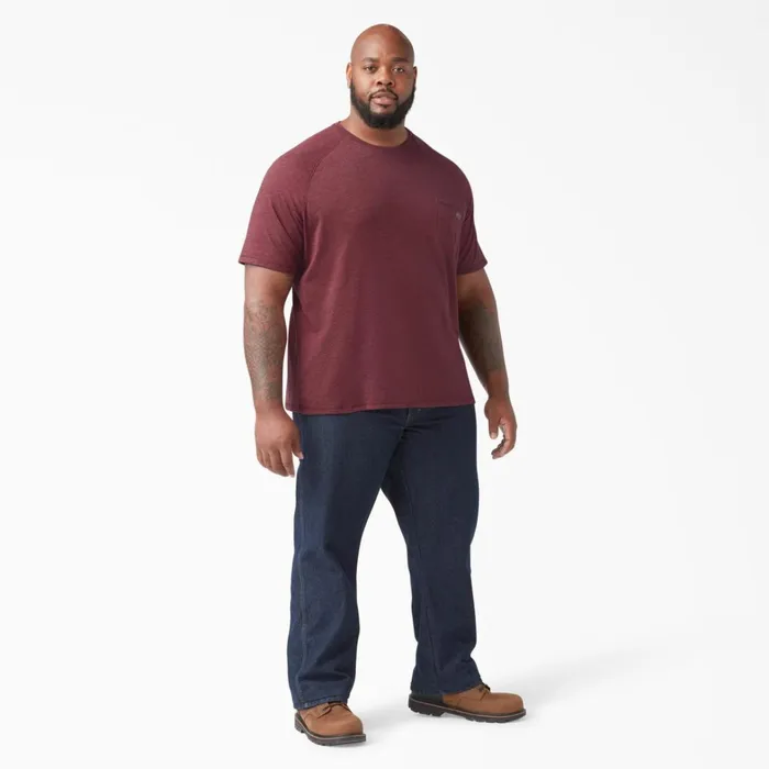 Dickies Hi Vis Cooling Short Sleeve Pocket TShirt Burgundy Heather Burgundy Heather byh 8211 Men Dickies Hi Vis Cooling Short Sleeve Pocket TShirt Burgundy Heather Burgundy Heather byh 8211 Men