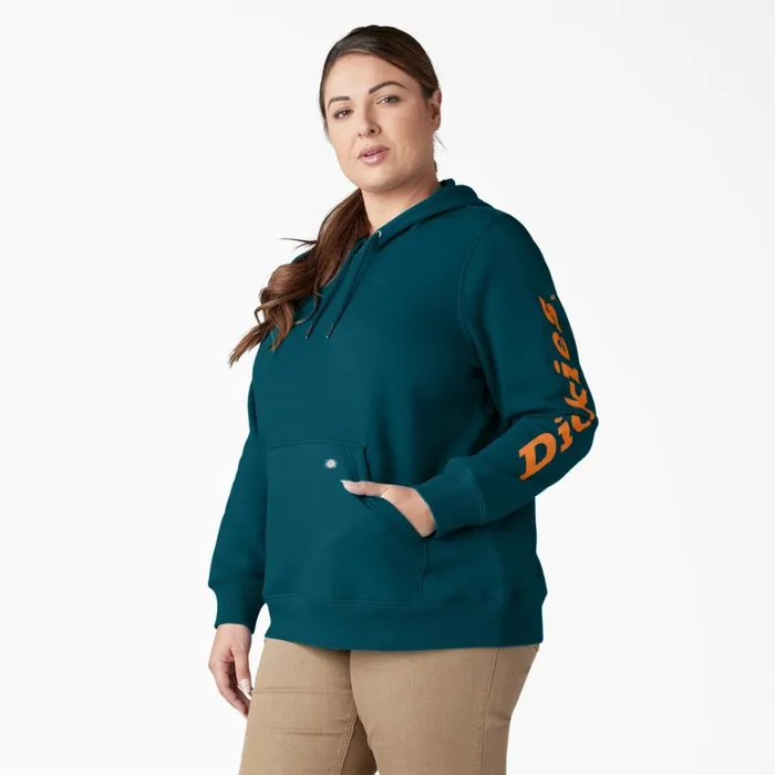 Dickies Hoodies and Sweatshirts Women039s Plus Water Repellent Sleeve Logo Hoodie Deep Lagoon Deep Lagoon dgn 8211 Women Dickies Hoodies and Sweatshirts Women039s Plus Water Repellent Sleeve Logo Hoodie Deep Lagoon Deep Lagoon dgn 8211 Women