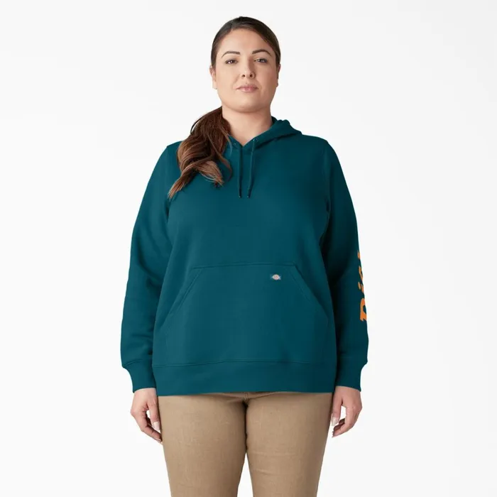 Dickies Hoodies and Sweatshirts Women039s Plus Water Repellent Sleeve Logo Hoodie Deep Lagoon Deep Lagoon dgn 8211 Women Dickies Hoodies and Sweatshirts Women039s Plus Water Repellent Sleeve Logo Hoodie Deep Lagoon Deep Lagoon dgn 8211 Women