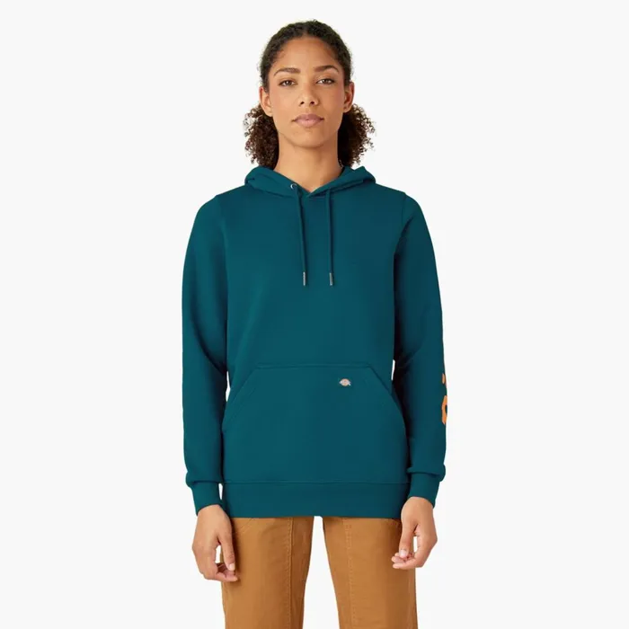 Dickies Hoodies and Sweatshirts Women039s Water Repellent Sleeve Logo Hoodie Deep Lagoon Deep Lagoon dgn 8211 Women Dickies Hoodies and Sweatshirts Women039s Water Repellent Sleeve Logo Hoodie Deep Lagoon Deep Lagoon dgn 8211 Women