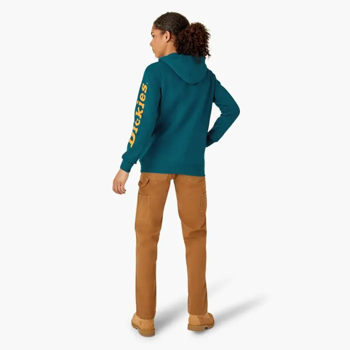 Dickies Hoodies and Sweatshirts Women039s Water Repellent Sleeve Logo Hoodie Deep Lagoon Deep Lagoon dgn 8211 Women Dickies Hoodies and Sweatshirts Women039s Water Repellent Sleeve Logo Hoodie Deep Lagoon Deep Lagoon dgn 8211 Women