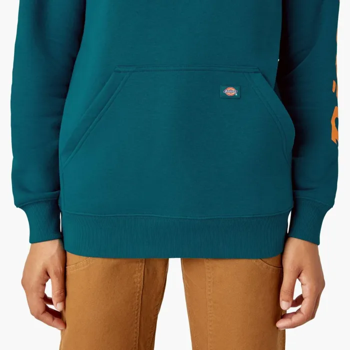 Dickies Hoodies and Sweatshirts Women039s Water Repellent Sleeve Logo Hoodie Deep Lagoon Deep Lagoon dgn 8211 Women Dickies Hoodies and Sweatshirts Women039s Water Repellent Sleeve Logo Hoodie Deep Lagoon Deep Lagoon dgn 8211 Women