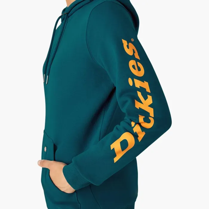 Dickies Hoodies and Sweatshirts Women039s Water Repellent Sleeve Logo Hoodie Deep Lagoon Deep Lagoon dgn 8211 Women Dickies Hoodies and Sweatshirts Women039s Water Repellent Sleeve Logo Hoodie Deep Lagoon Deep Lagoon dgn 8211 Women